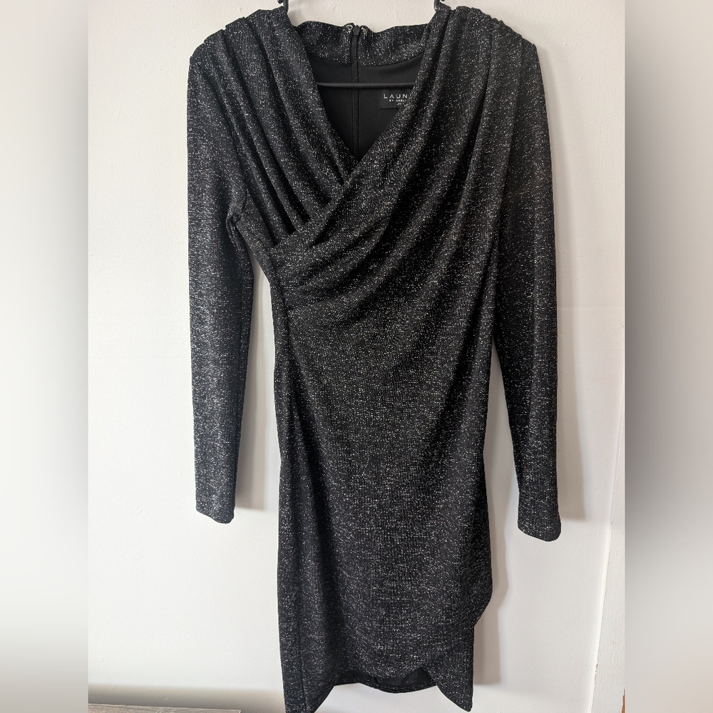 Laundry By Shelli Segal‎ Women's Sparkle Long Sleeve Bodycon Cocktail Dress